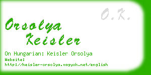 orsolya keisler business card